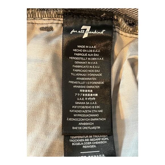 7 For All Mankind shorts Easy James distressed denim cutoff gray size 27 - Picture 6 of 7